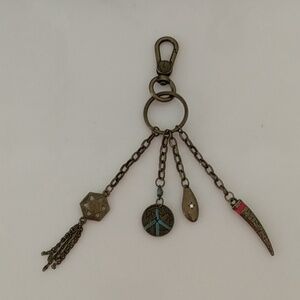 The Sak BOHO Key Chain Bag Fob Purse Tag Tassel